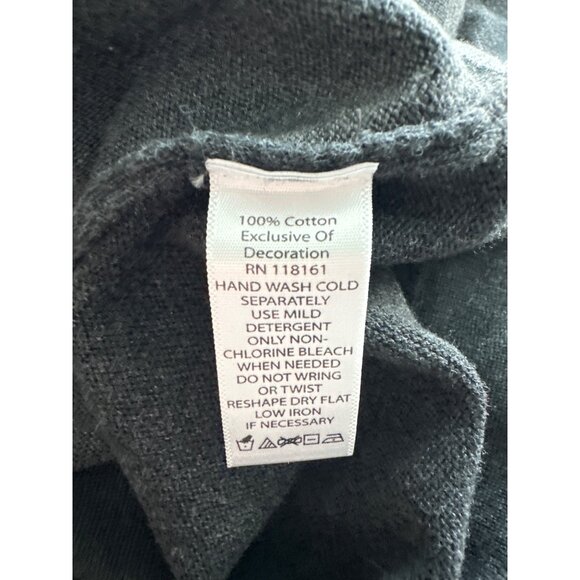 The Quaker Factory Christmas Cardigan Snowflake Rhinestone 2 /1 Gray Sweater XL - Picture 7 of 7